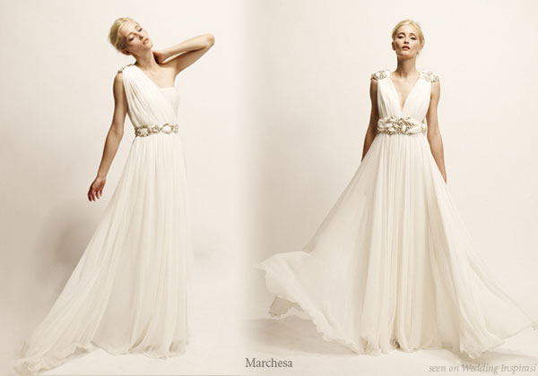 Marchesa This Grecian style wedding dress truly makes you look and feel 