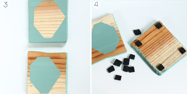 Geometric Cedar Plank Coasters on Squirrelly Minds